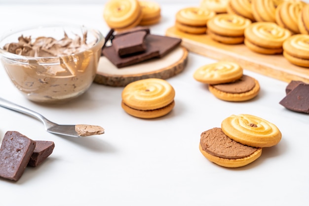 biscuits à la crème au chocolat