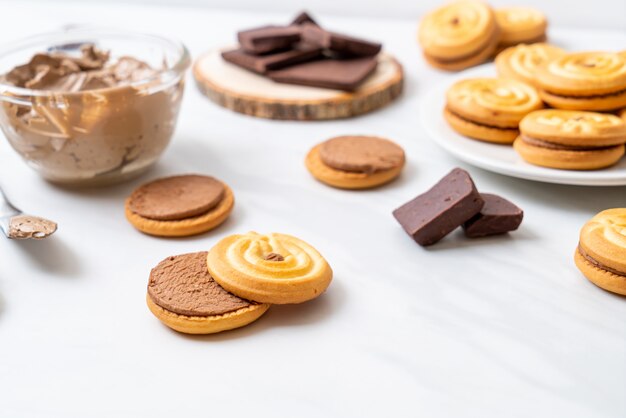 biscuits à la crème au chocolat