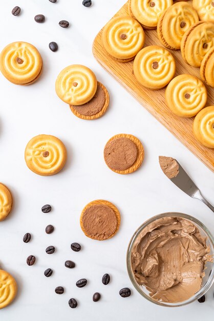 Photo biscuits à la crème de café