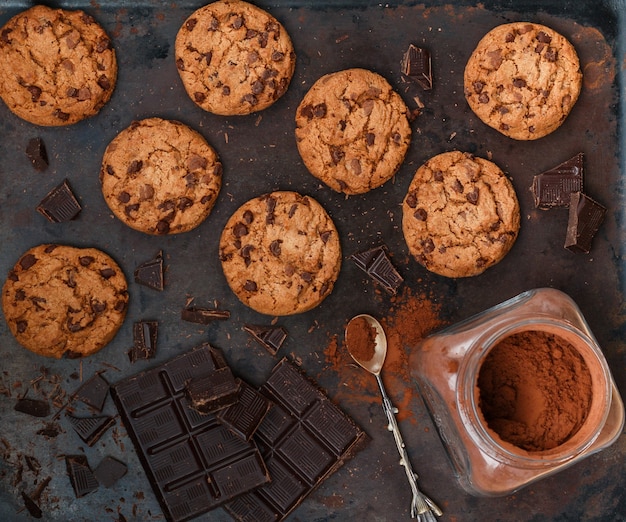 biscuits croquants aux pépites de chocolat