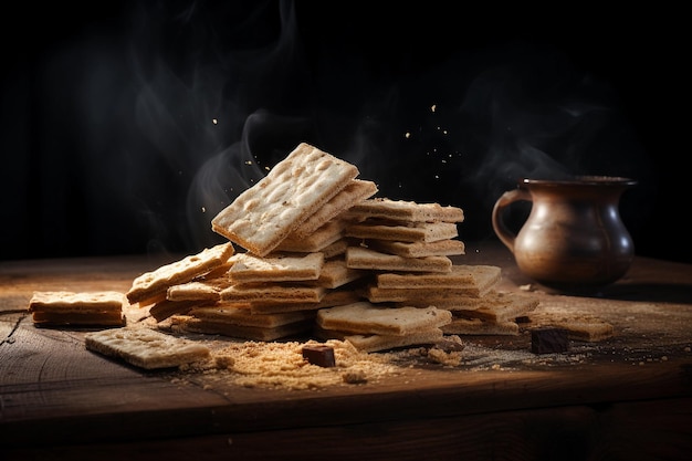 Des biscuits croustillants délicieux qui sont un festin pour les sens