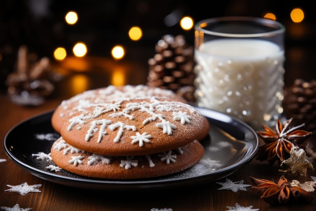 Des biscuits délicieux sur fond de bois