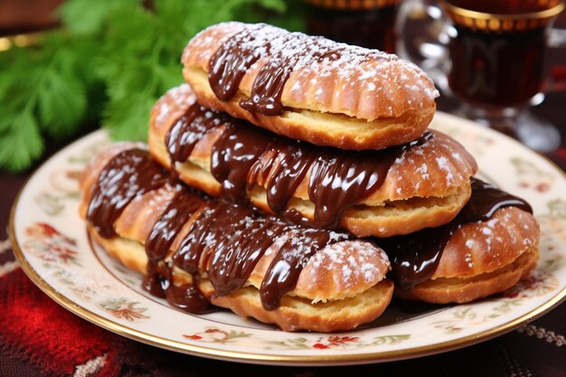 Des biscuits délicieux avec une garniture de chocolat