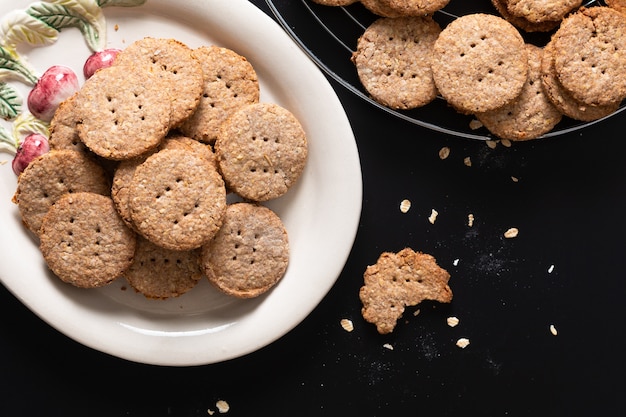 Biscuits digestifs biologiques au son d'avoine et de son de blé