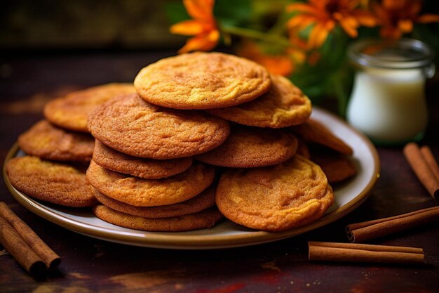 Photo des biscuits à l'épice de citrouille