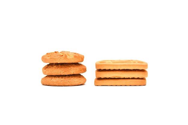 Biscuits sur fond blanc