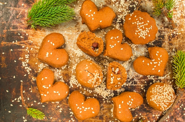 Biscuits en forme de coeur