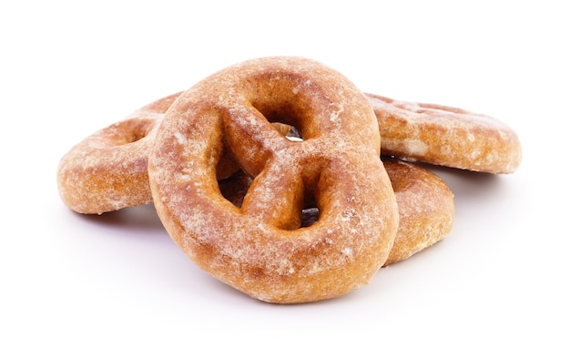 Biscuits glacés sur blanc