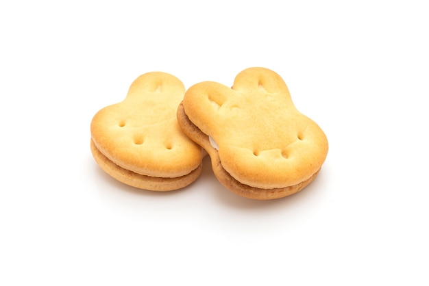 biscuits de lapin à la crème isolés