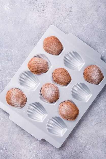 Biscuits à la madeleine au chocolat