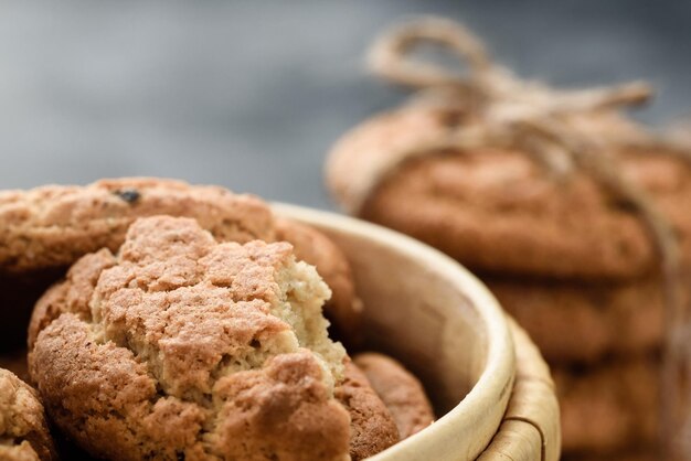 Biscuits maison frais gros planmacro photographie