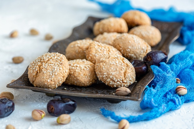 Biscuits marocains au sésame Ghribas marocains