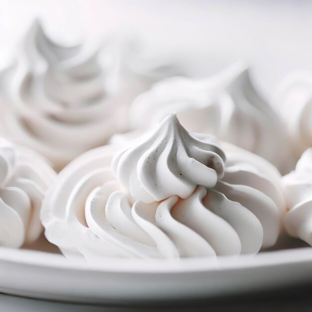 Photo biscuits à la meringue en plaque blanche