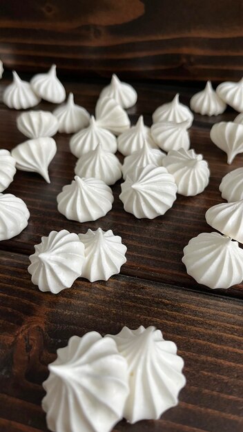 Photo des biscuits de meringue de près