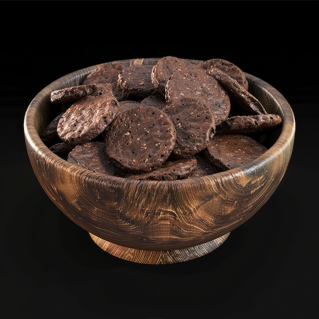 Photo des biscuits avec des miettes de chocolat sur la table un beau fond