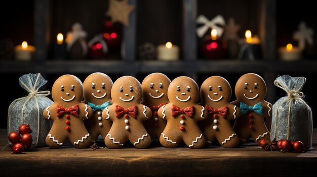 Photo des biscuits de noël sur une assiette