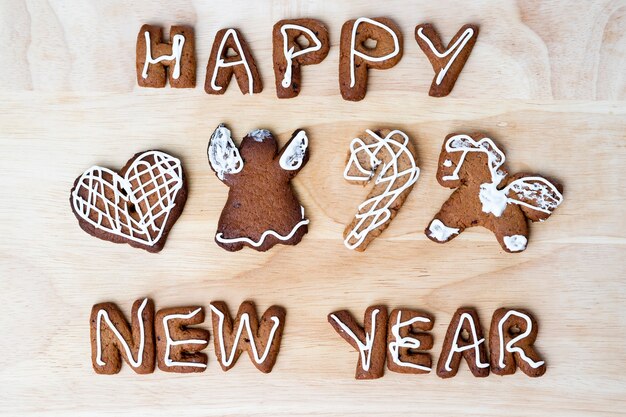 Photo biscuits de noël bonne année
