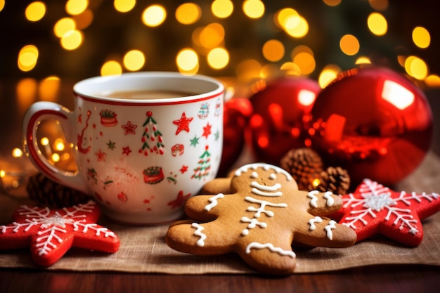 Biscuits de Noël en pain d'épice hiver Cuisson du sucre Générer Ai