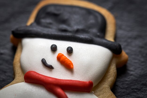 Photo biscuits de noël sur table en bois