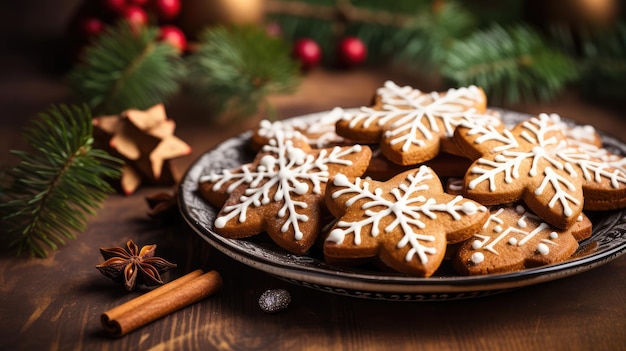 biscuits de pain d'épice festifs biscuits de pain d'épice HD 8K fond d'écran Image photographique