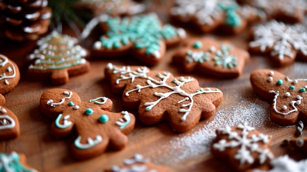 Des biscuits de pain d'épice de Noël