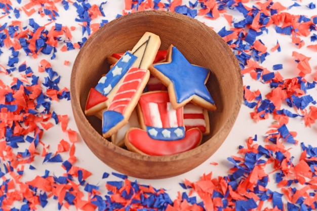 Biscuits patriotiques pour le 4 juillet