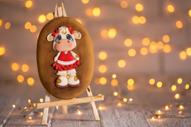 Biscuits Avec Une Photo De Vache Blanche