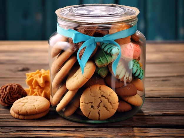 biscuits en pot sur la table de la cuisine