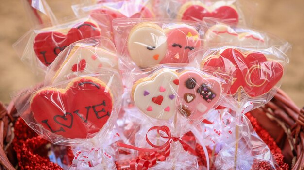 Photo des biscuits pour la saint-valentin