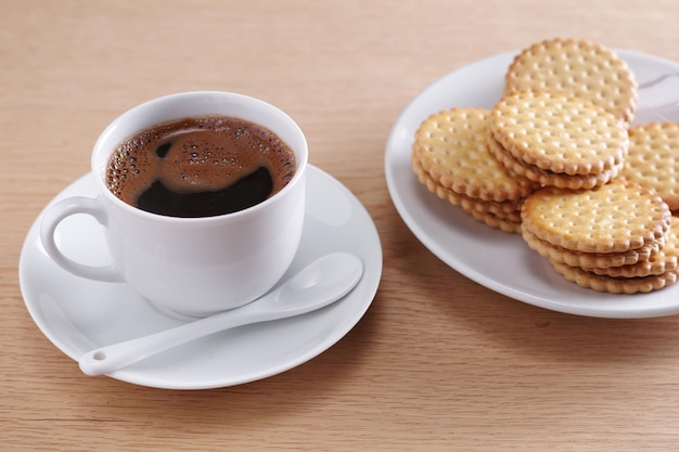 Biscuits sandwich et café