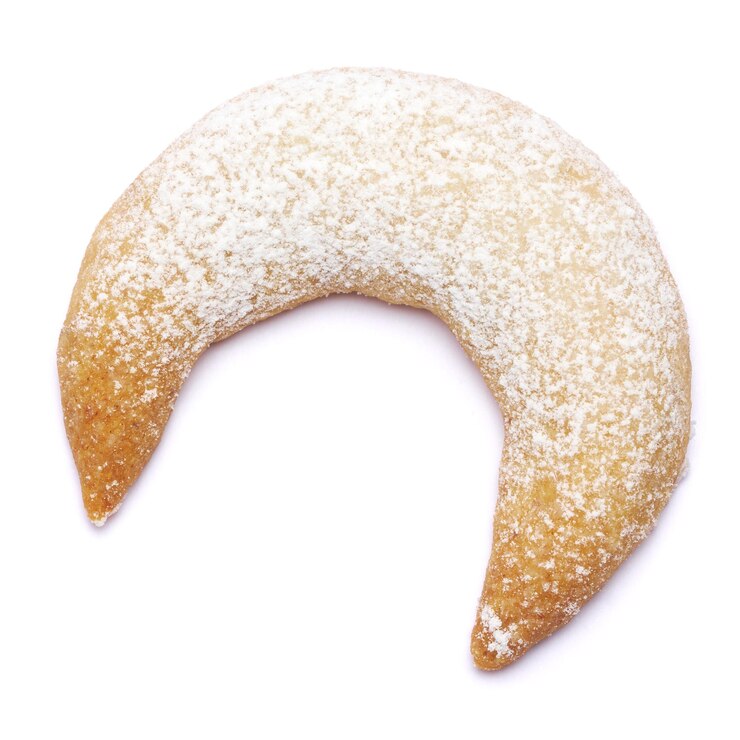 Photo biscuits traditionnels allemands ou autrichiens vanillekipferl vanille kipferl isolés sur fond blanc