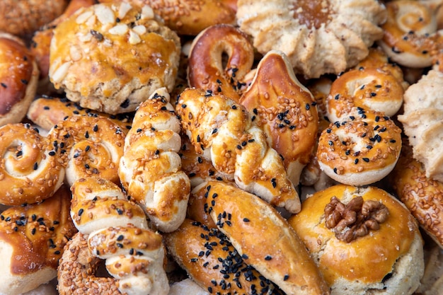 Biscuits turcs sucrés et salés faits maison - tatli tuzlu kurabiye - pâtes kuru