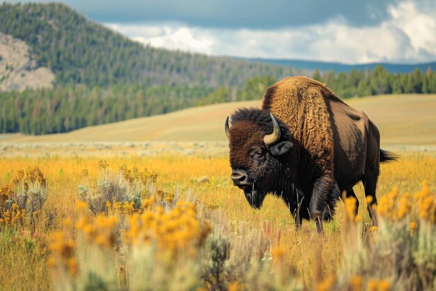 Photo le bison américain génère ai