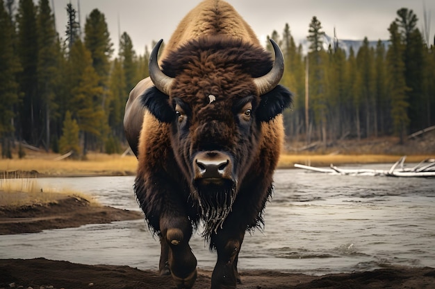 Bison d'Amérique à Yellowstone