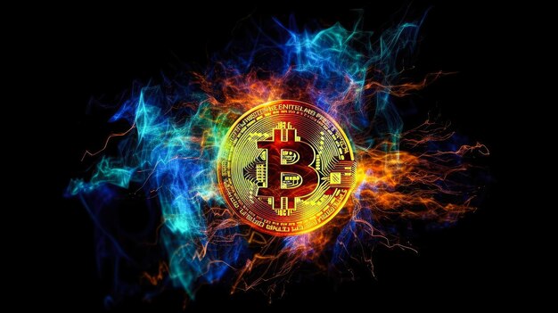 Bitcoin blockchain crypto monnaie cryptage numérique technologie d'échange d'argent numérique réseau mondial