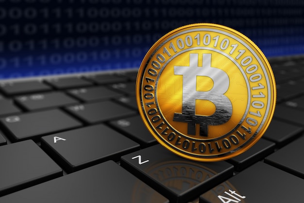 Bitcoin sur le clavier