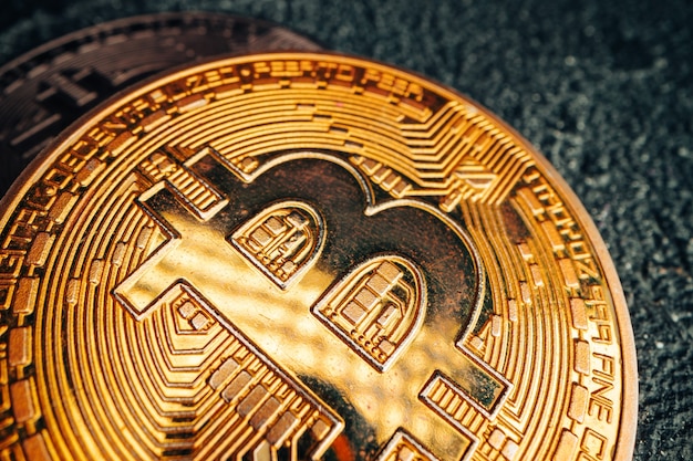 Bitcoin crypto monnaie dans l'obscurité