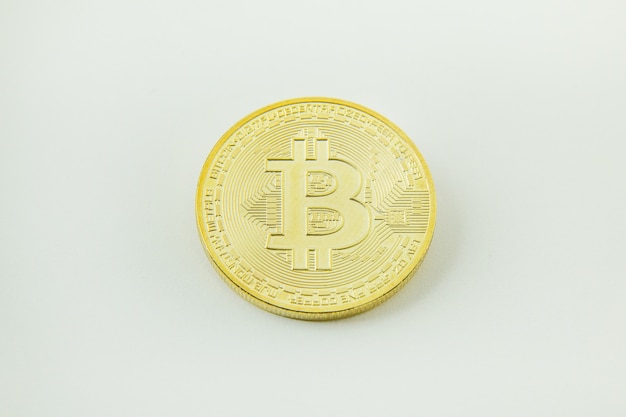 Bitcoin crypto monnaie monnaie électronique image closeup.