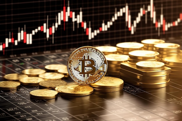 Bitcoin le graphique de performance de l'or numérique Ai générative