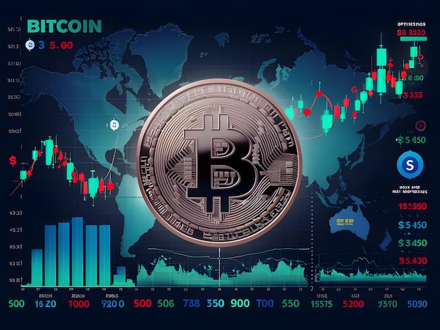 Photo un bitcoin avec le mot euro dessus