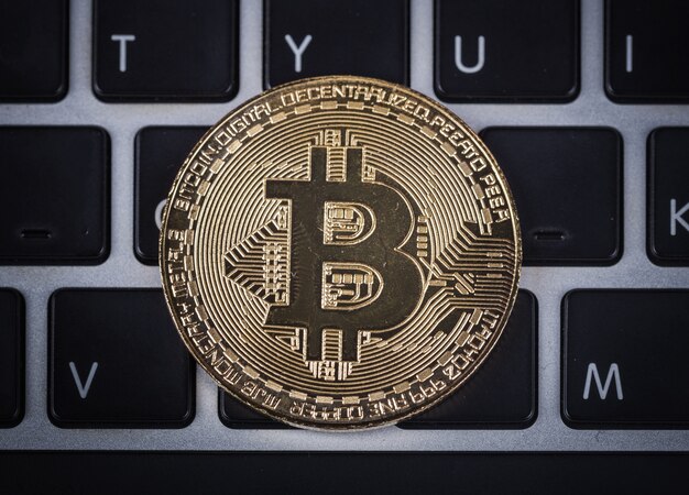 bitcoin sur un ordinateur clavier