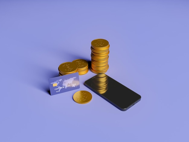 bitcoins avec une carte de crédit et un téléphone portable