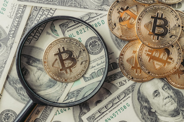 Bitcoins en dollars américains.