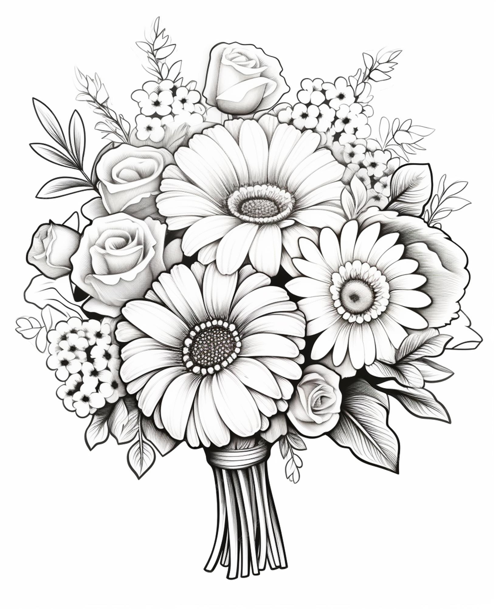 Dessin Bouquet De Fleurs Des Champs Page 2 | Images de Dessin Bouquet Fleur – Téléchargement gratuit sur Freepik