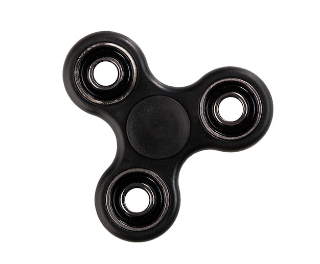 Black Fidget Spinner sur fond blanc