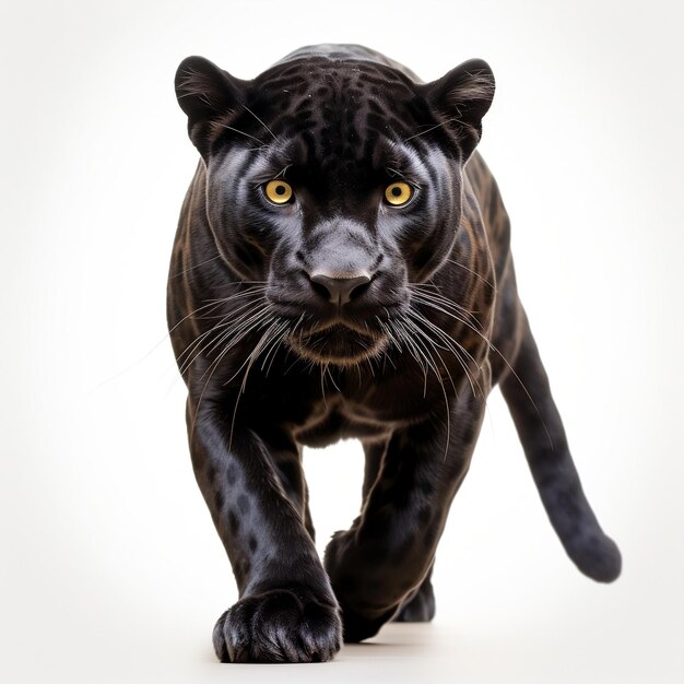 Black Panther sur un fond isolé IA générative