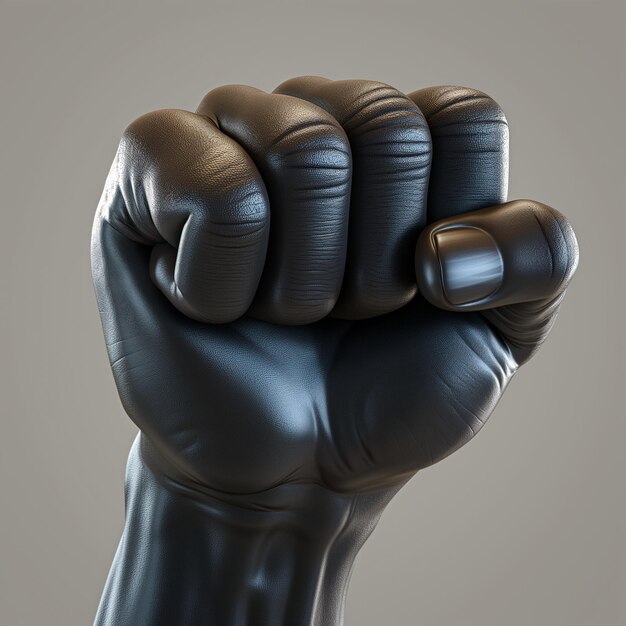 Photo black power fist arrière-plan isolé