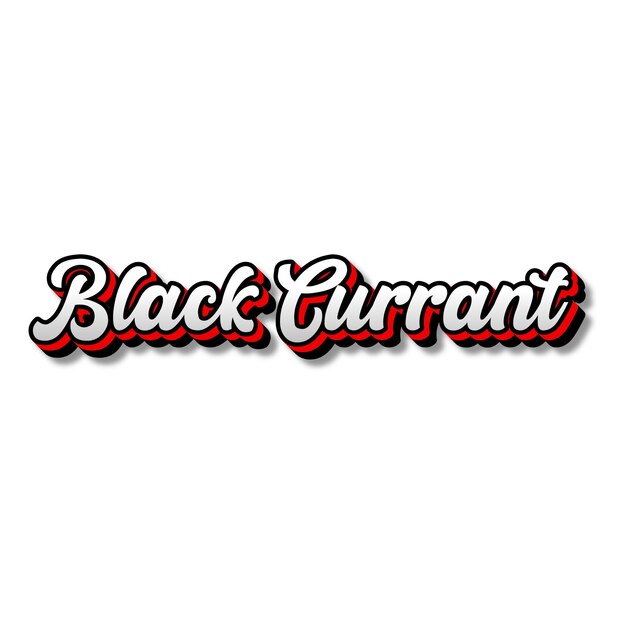 Photo blackcurrant texte 3d argent rouge noir blanc fond photo jpg