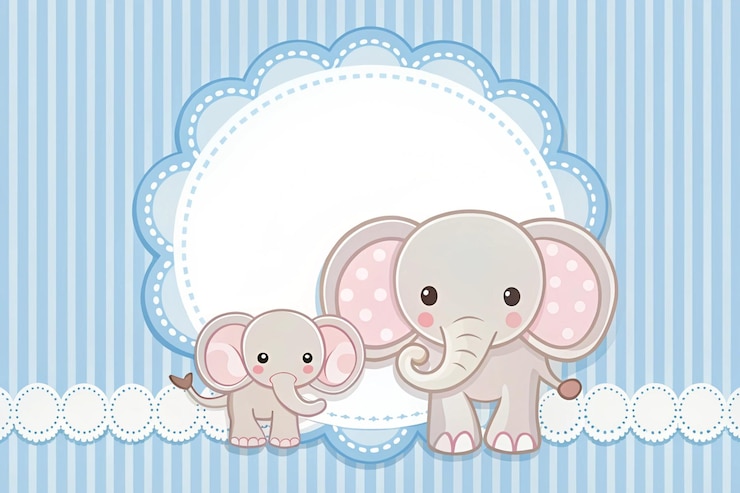 Photo un blanc encadré avec deux éléphants