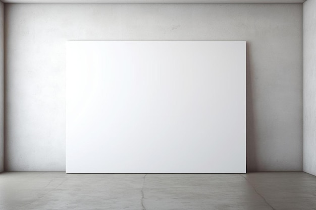 Photo a blank white board is on a wall with a white frame